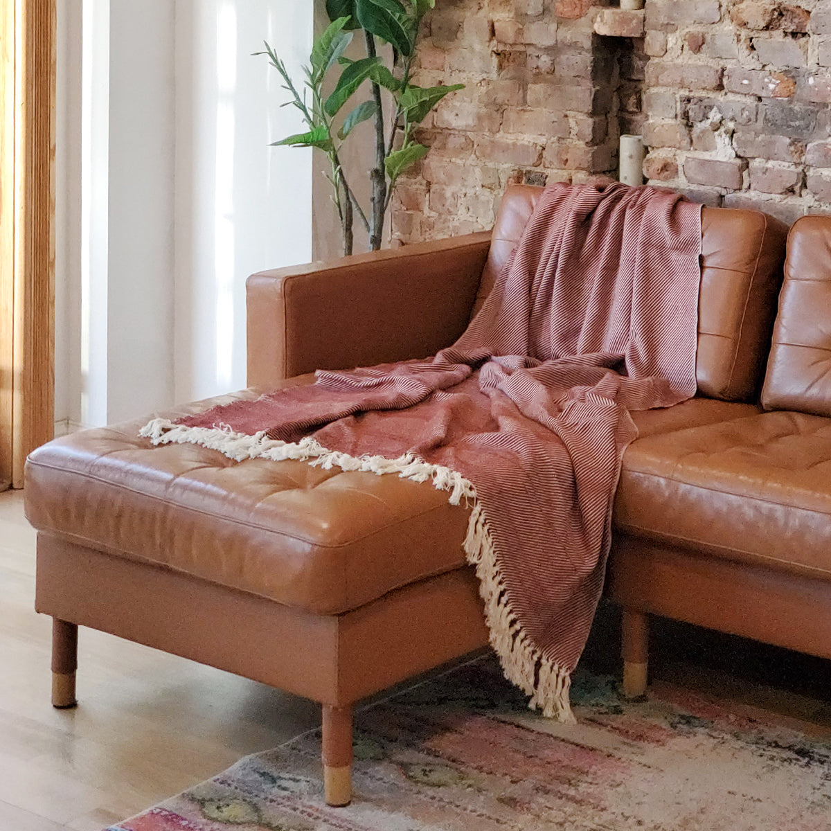 Artisanal Handwoven Cotton Throw Blanket
