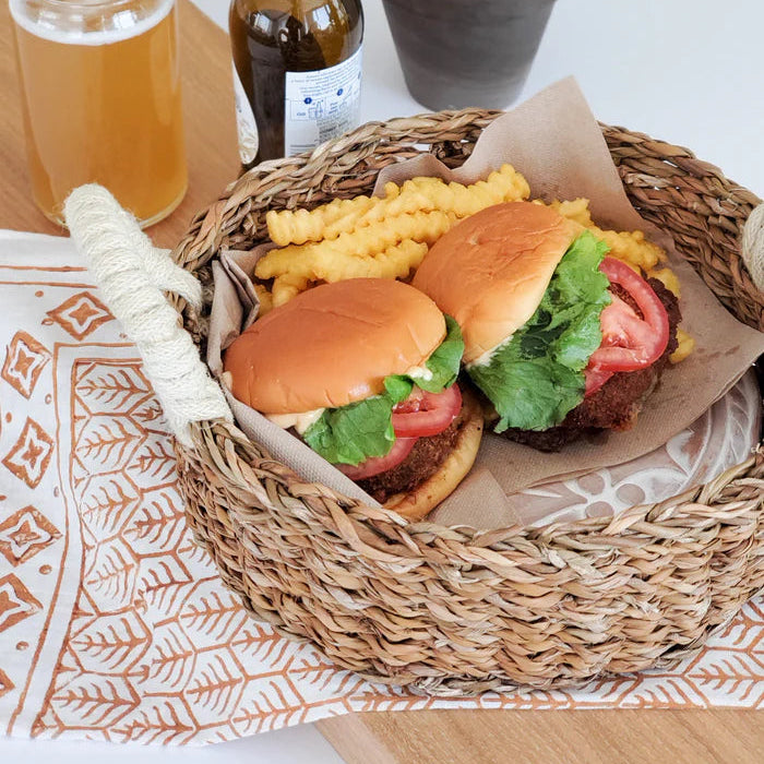 Bread Warmer & Basket Round Gift Set