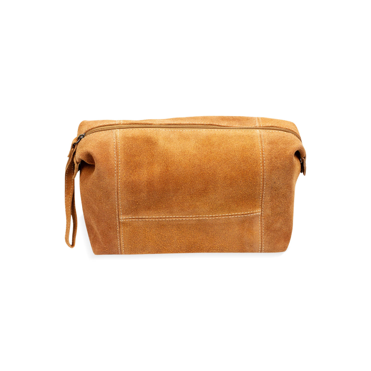 El Bajio - a Spice Brown Travel or Cosmetic Bag with Zipper and Strap