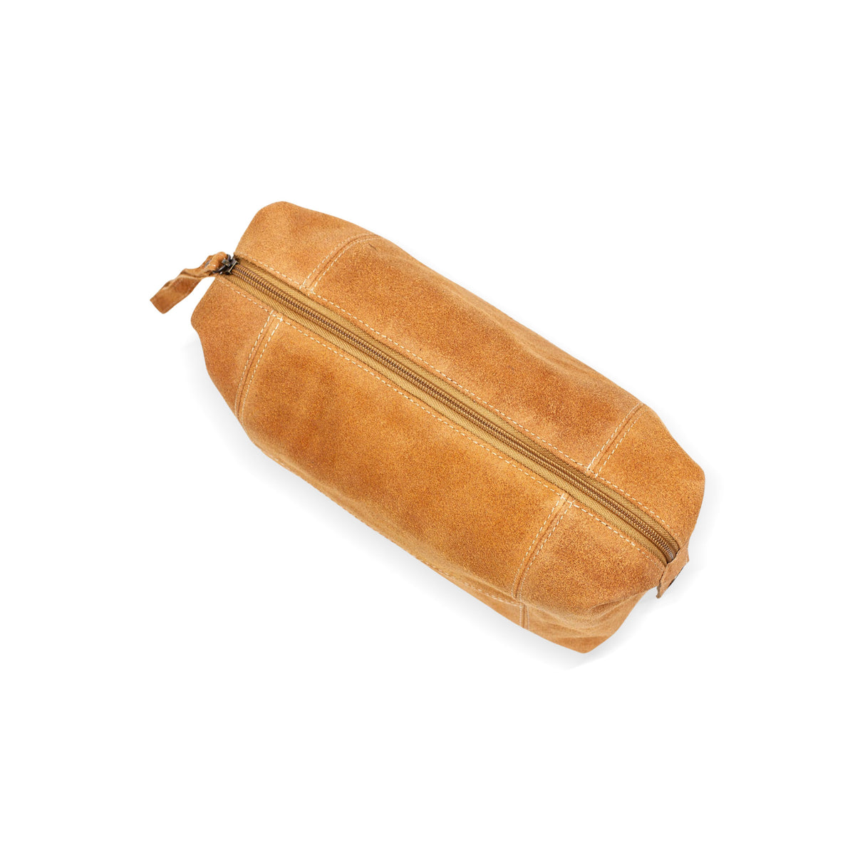 El Bajio - a Spice Brown Travel or Cosmetic Bag with Zipper and Strap