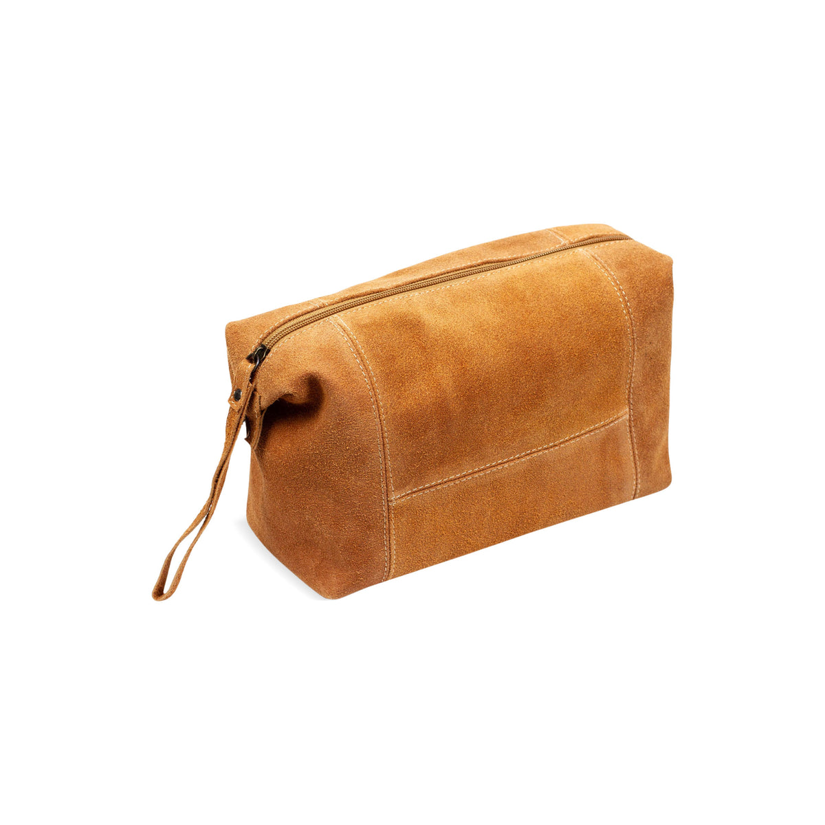 El Bajio - a Spice Brown Travel or Cosmetic Bag with Zipper and Strap