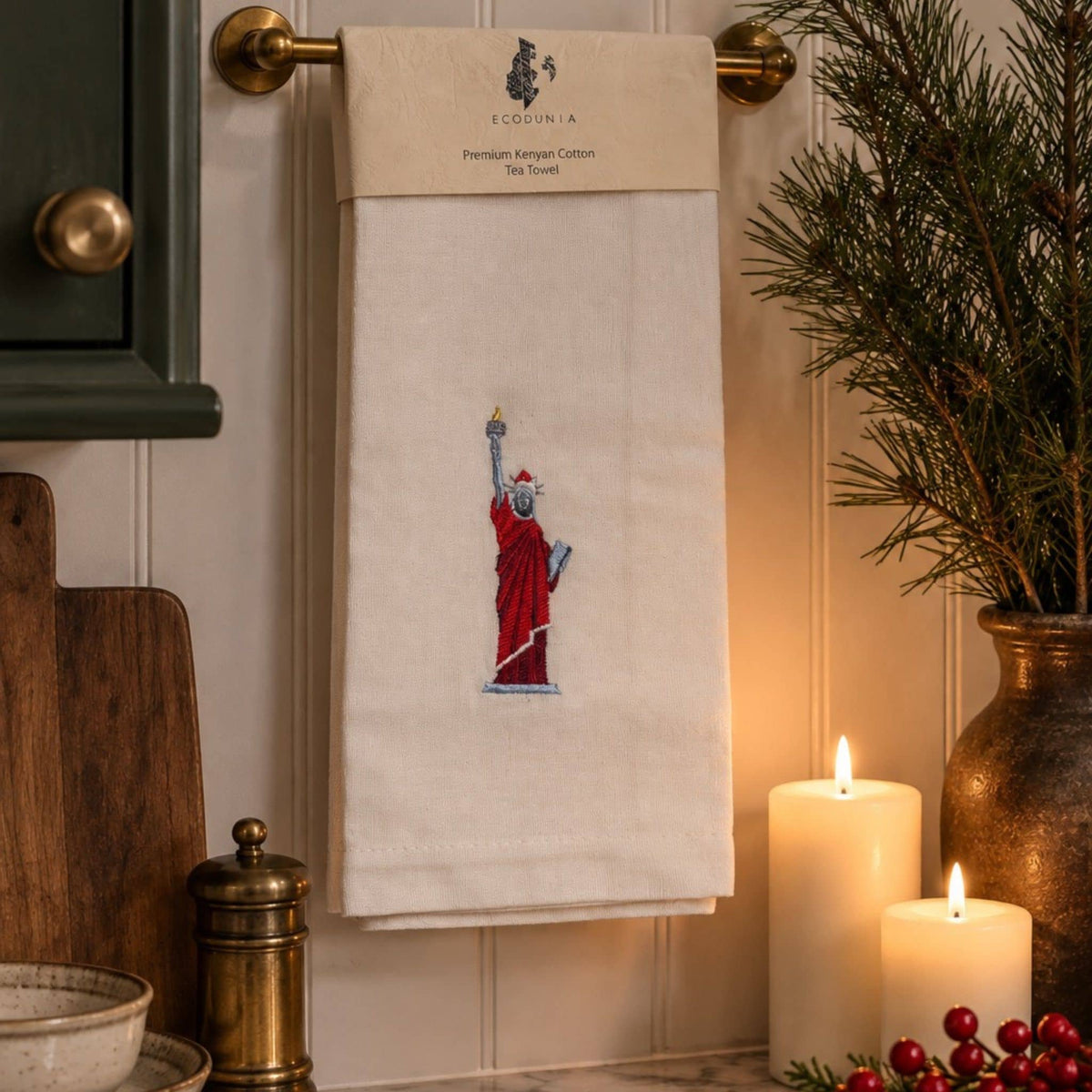 Custom Embroidered Tea Towel