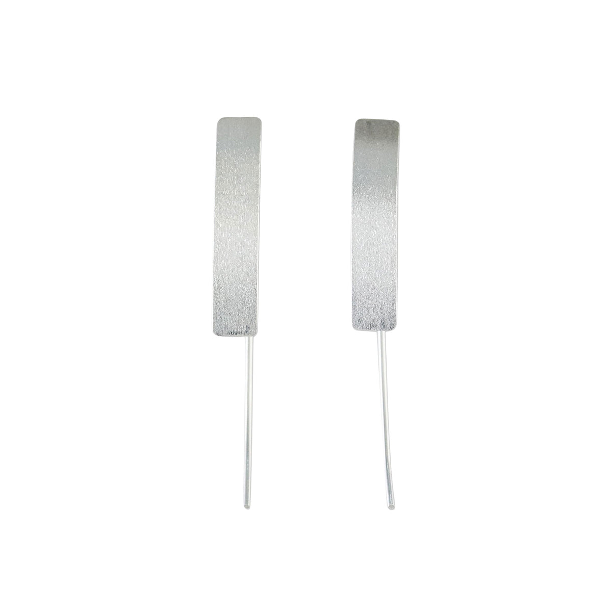 Sterling Silver Rectangular Drop Earrings from Thailand
