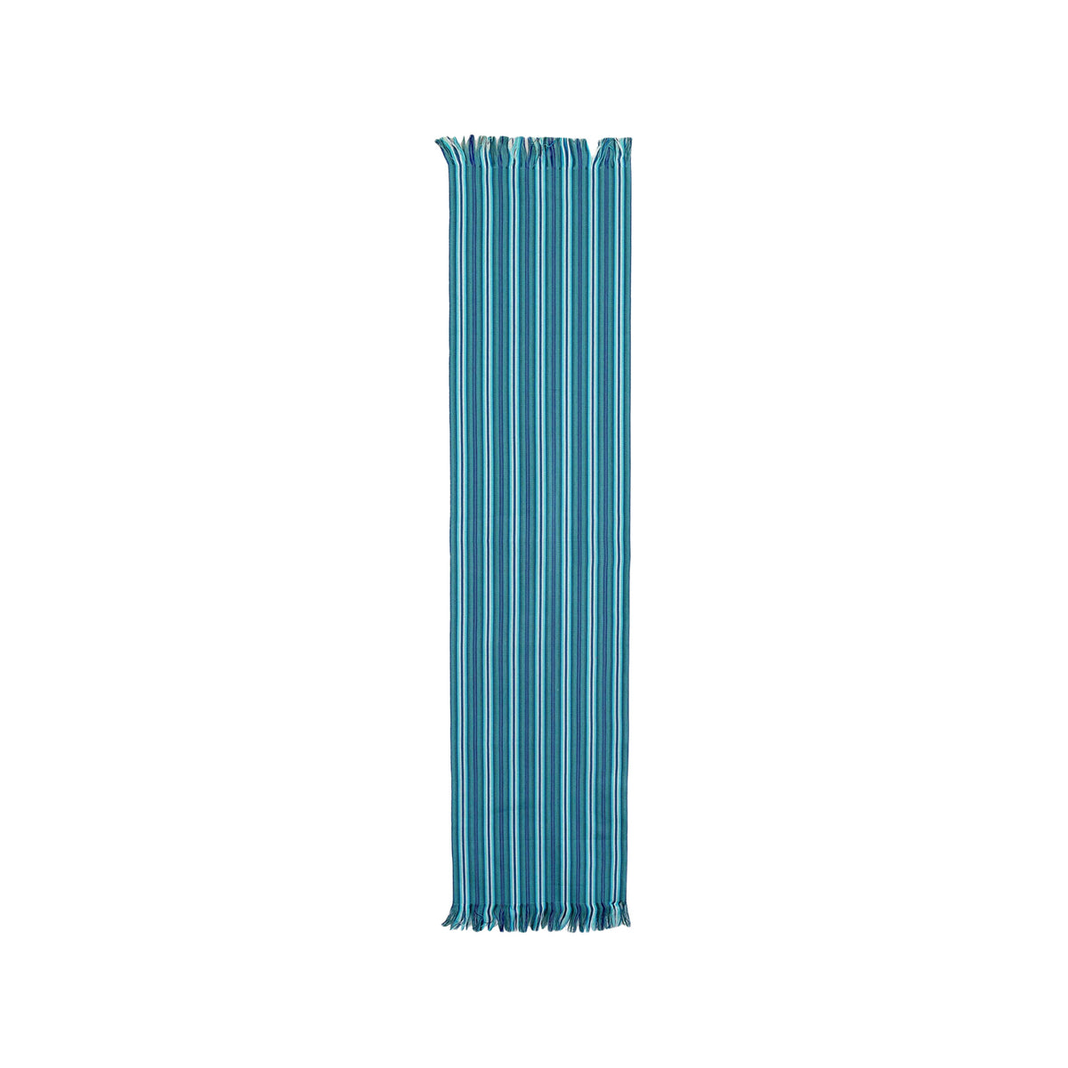 Tecpan Tradition - a Striped Blue Table Runner