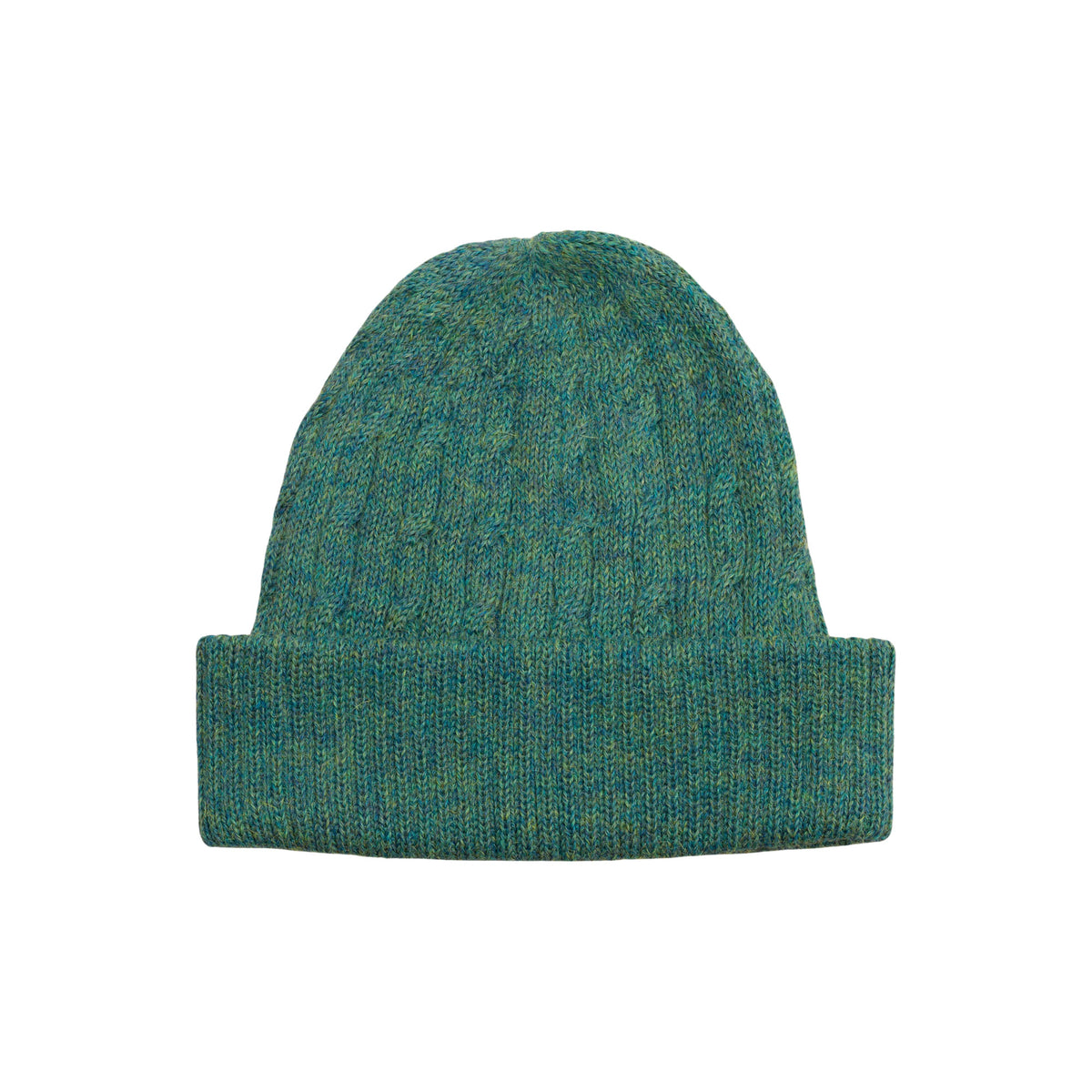 Cozy & Stylish - Teal 100% Alpaca Cable Pattern Soft Knit Hat From Peru