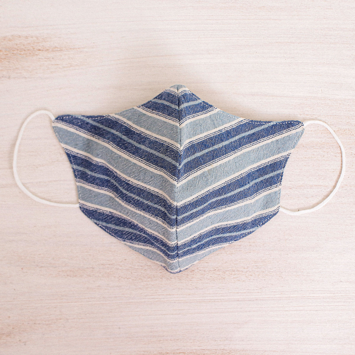 Sky Stripes - A Triple-Layer Cotton Face Mask