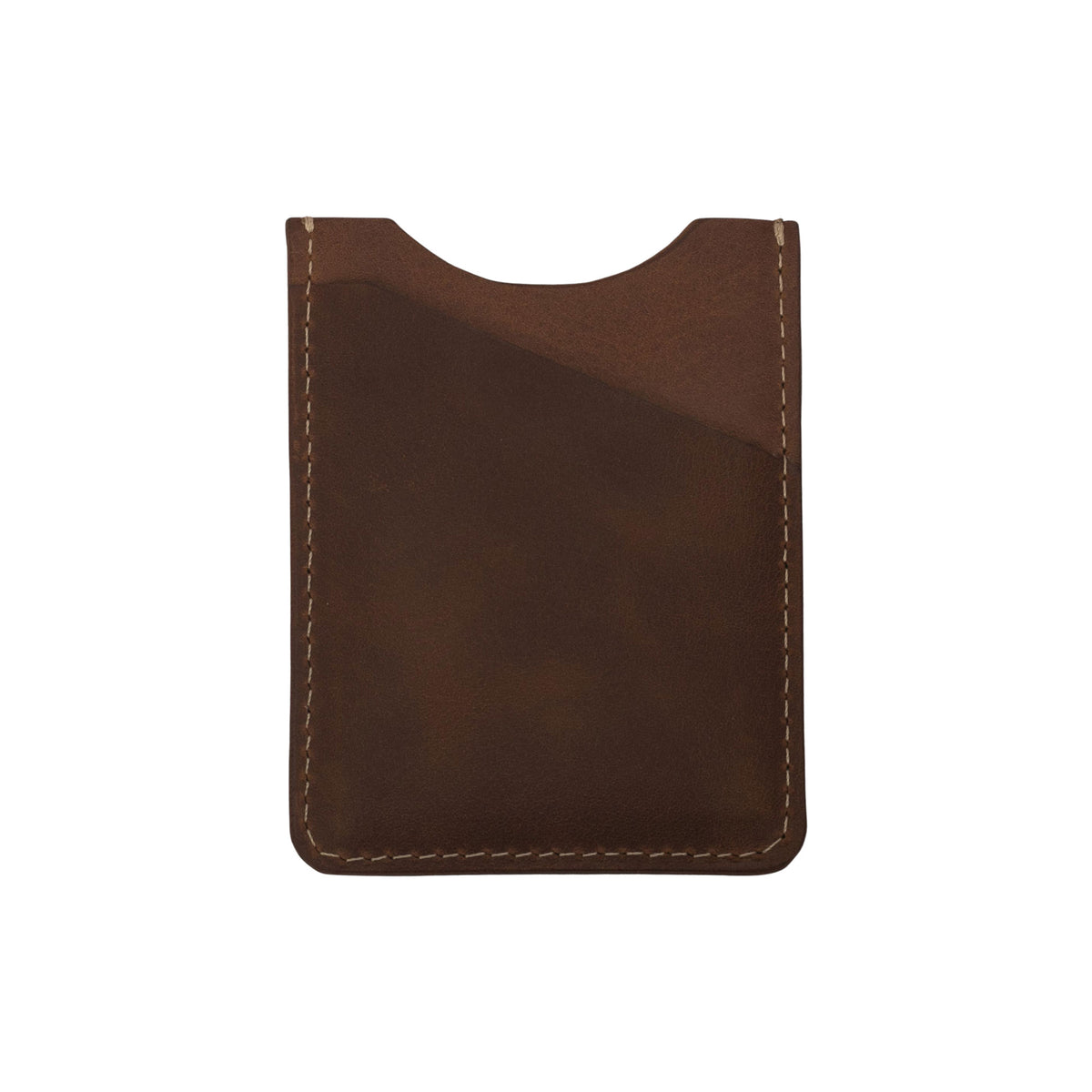 Weekender in Camel - a Two Slot Camel Brown Leather Card Holder from Peru