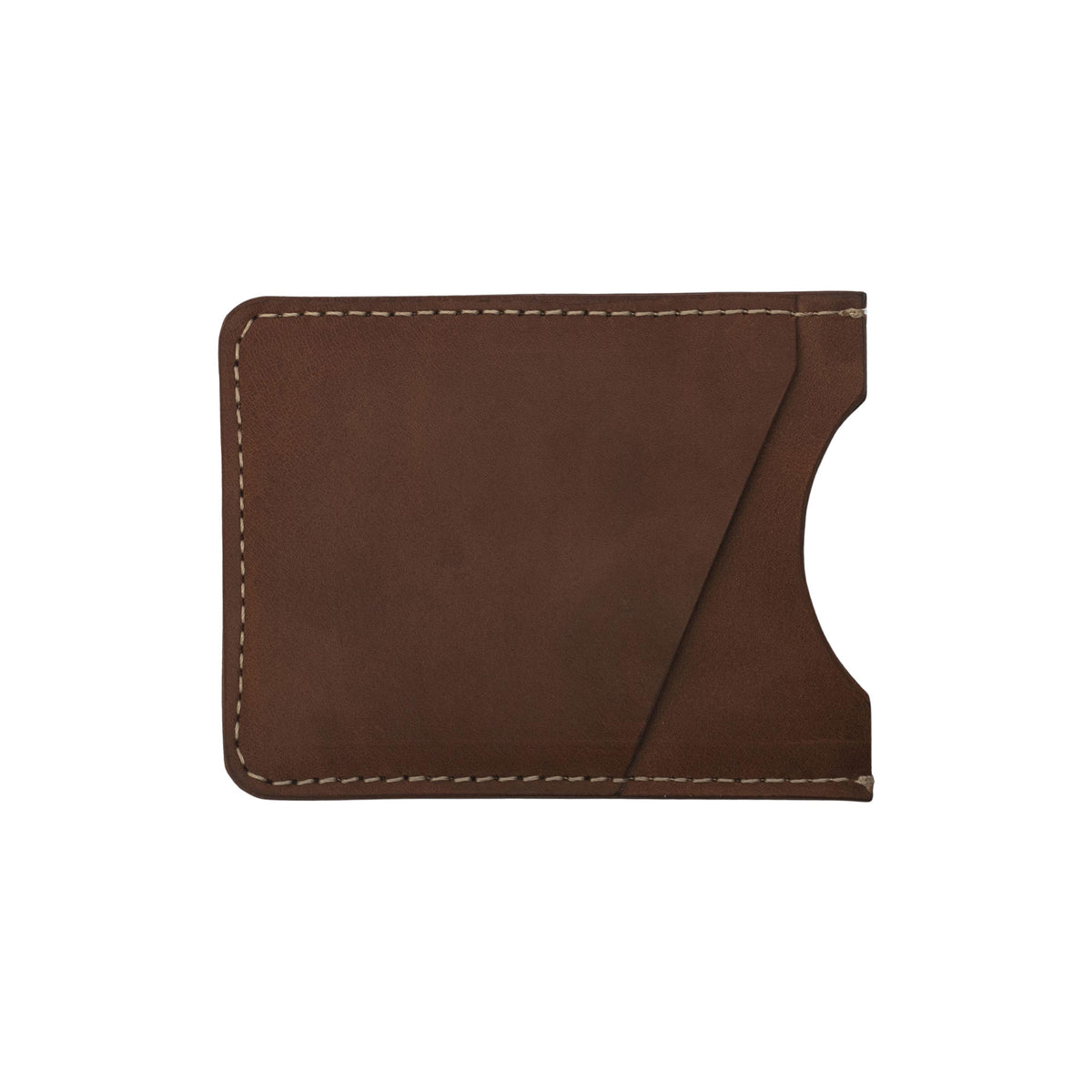 Weekender in Camel - a Two Slot Camel Brown Leather Card Holder from Peru
