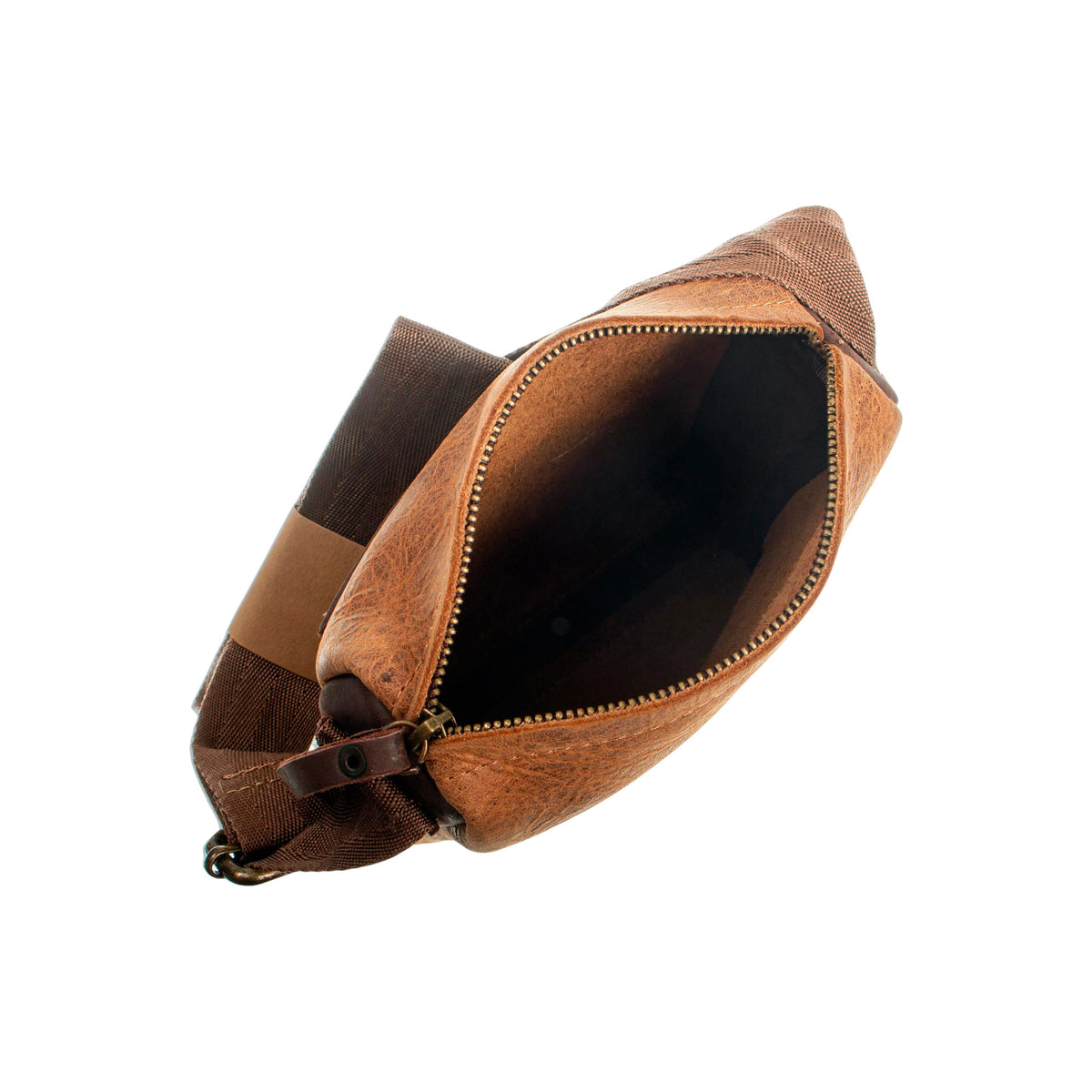 Open Road in Brown - a Unisex Brown Leather Shoulder Bag