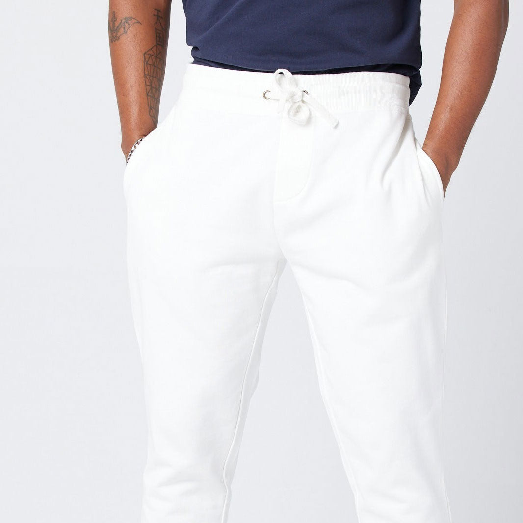 White Unisex Sweatpants - Eco-friendly choice and a comfortable fit for all