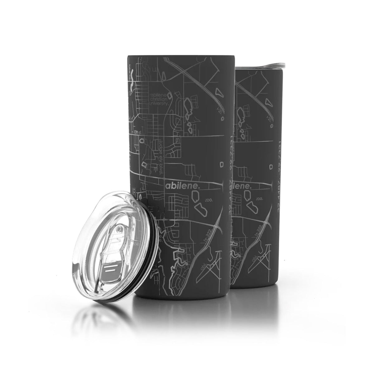 Home Town Map 16 oz Insulated Coffee Tumbler - set of 2