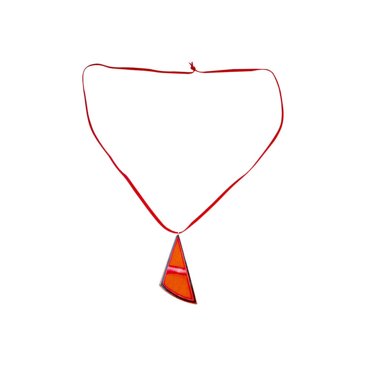 Modernity - a Wood and Leather Necklace Handcrafted Modern Jewelry