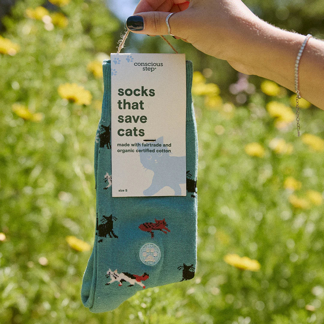 Socks that Save Cats (Select from 4 Designs)