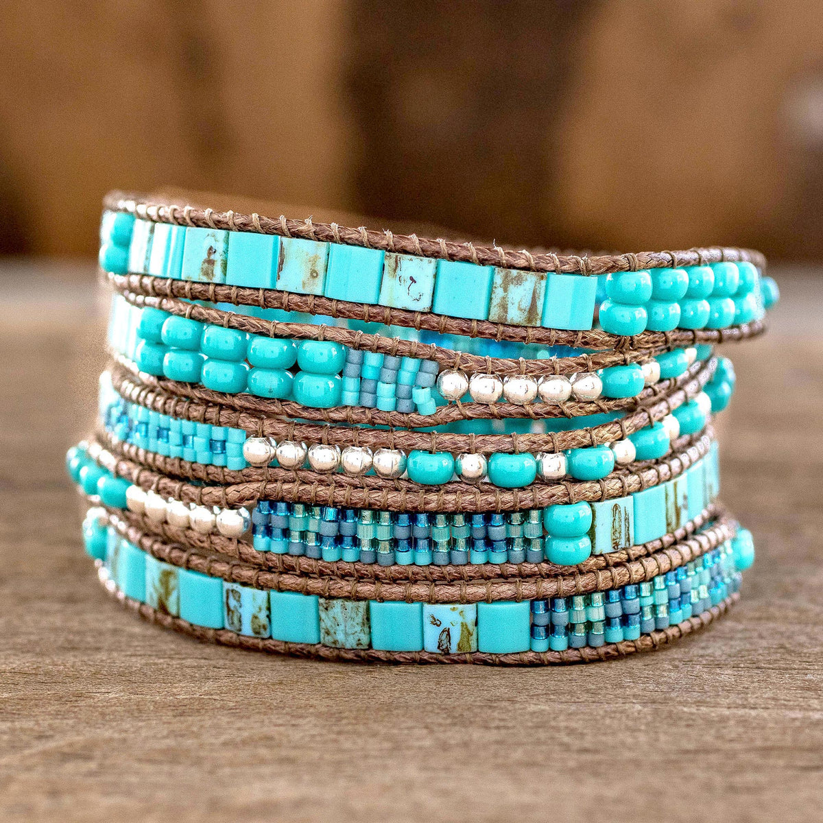 Beautifully Crafted Accessory - Soothing Teal Wrap Bracelet