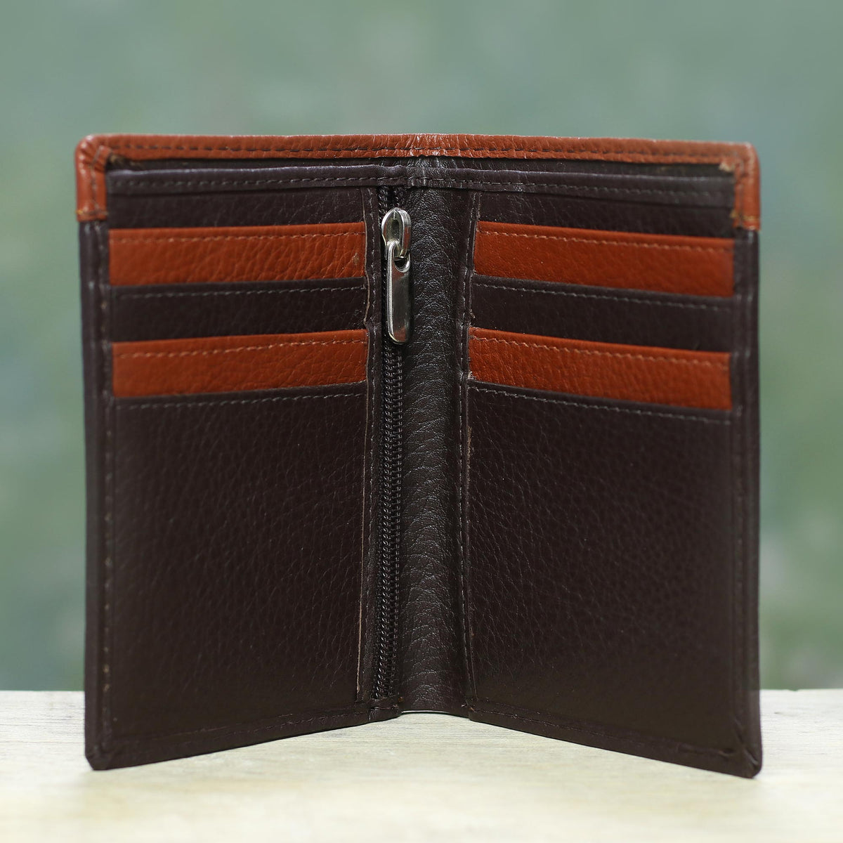Espresso Sienna Harmony - a Handsome Leather Wallet for Men in Espresso Brown and Sienna