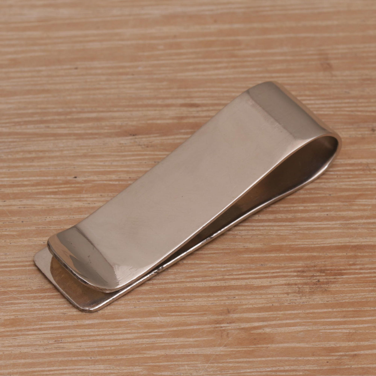 Crafted with 'Luck Will Follow Me' Sigil - Engraved Stainless Steel Money Clip from Indonesia