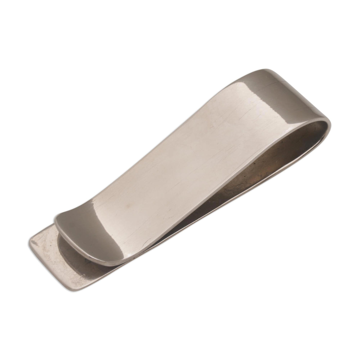 Crafted with 'Luck Will Follow Me' Sigil - Engraved Stainless Steel Money Clip from Indonesia