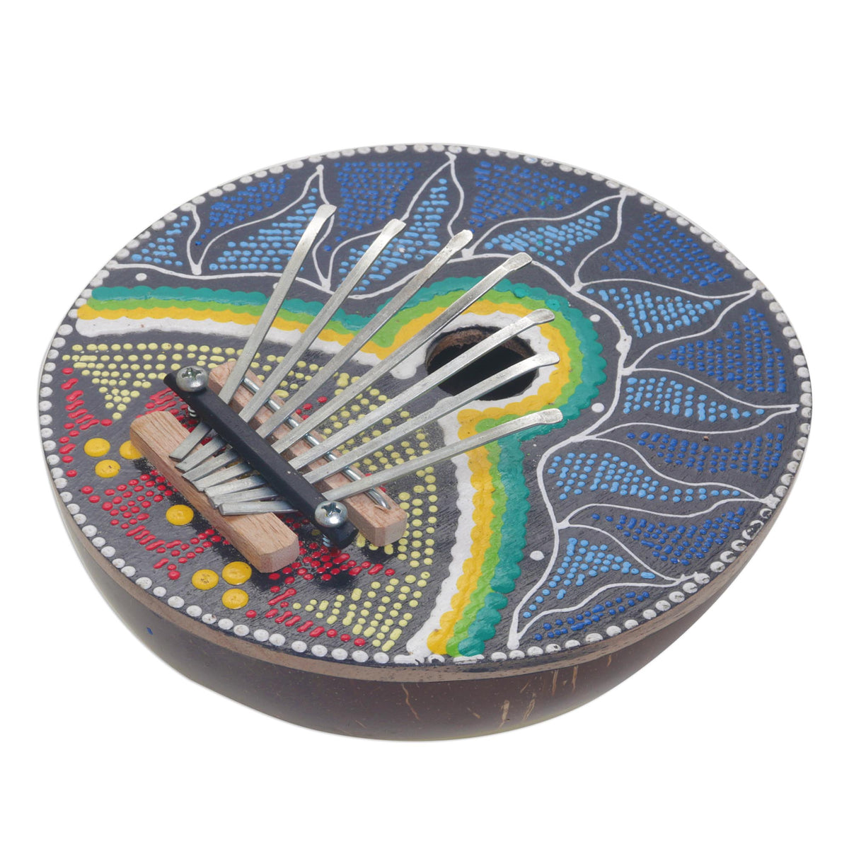 Handmade Coconut Shell and Wood Kalimba Thumb Piano