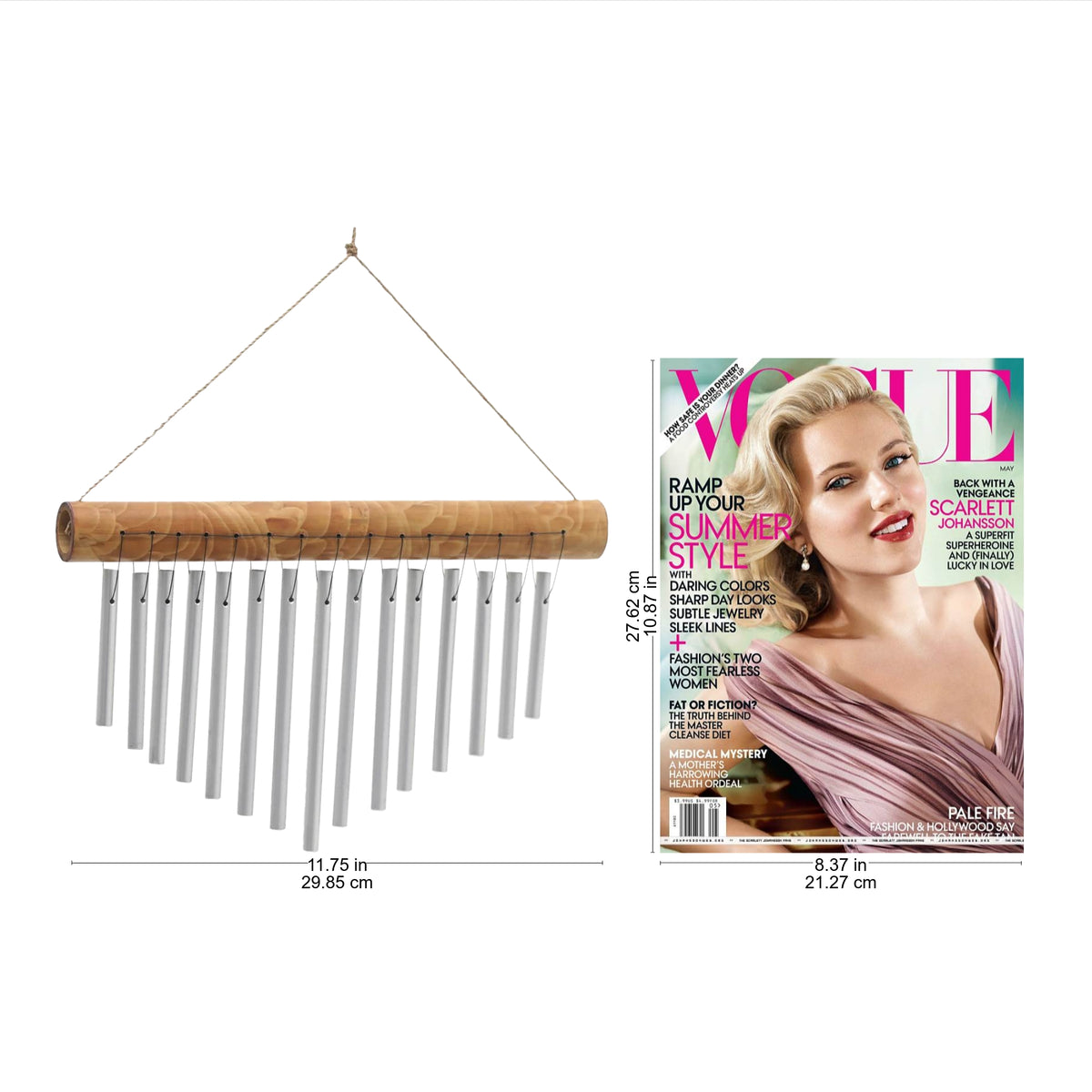 Handcrafted Bamboo Wind Chimes from Bali - Natural Ring