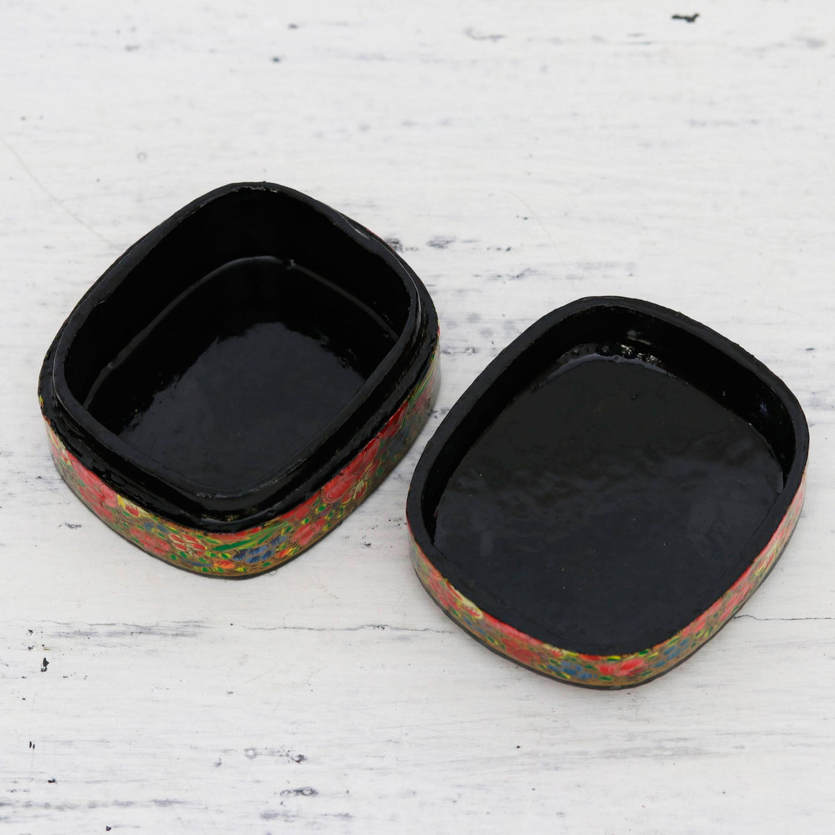 Cheerful Flare - a Hand-Painted Floral and Metallic Gold Decorative Box
