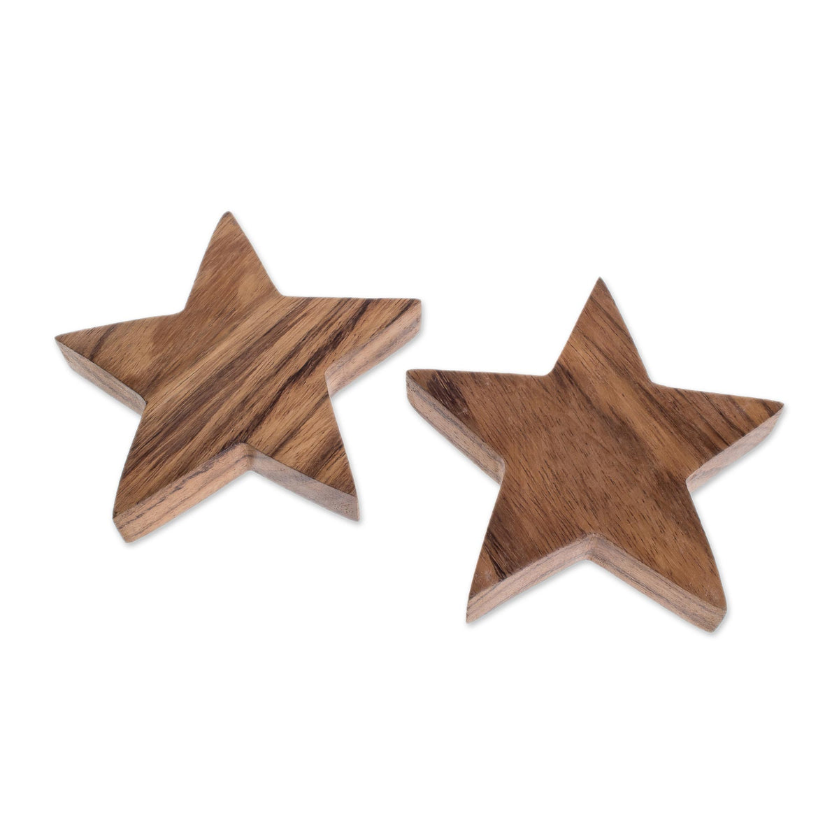 Rustic Decor - Star-Shaped Wood Tealight Holders