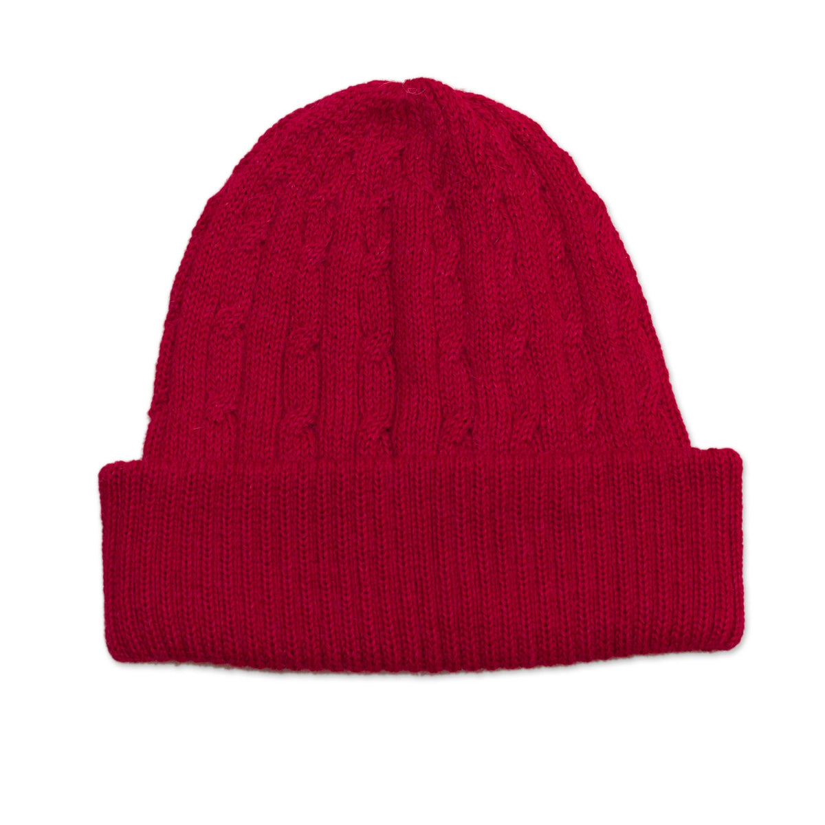 Crimson Red Alpaca Hat - Comfy in Red