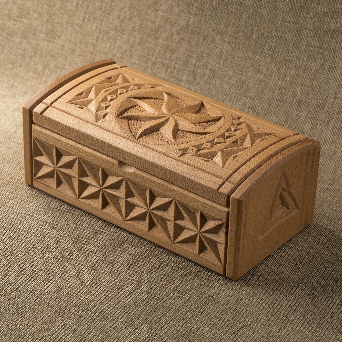 Eternity Symbol - a Hand Carved Beechwood Decorative Box