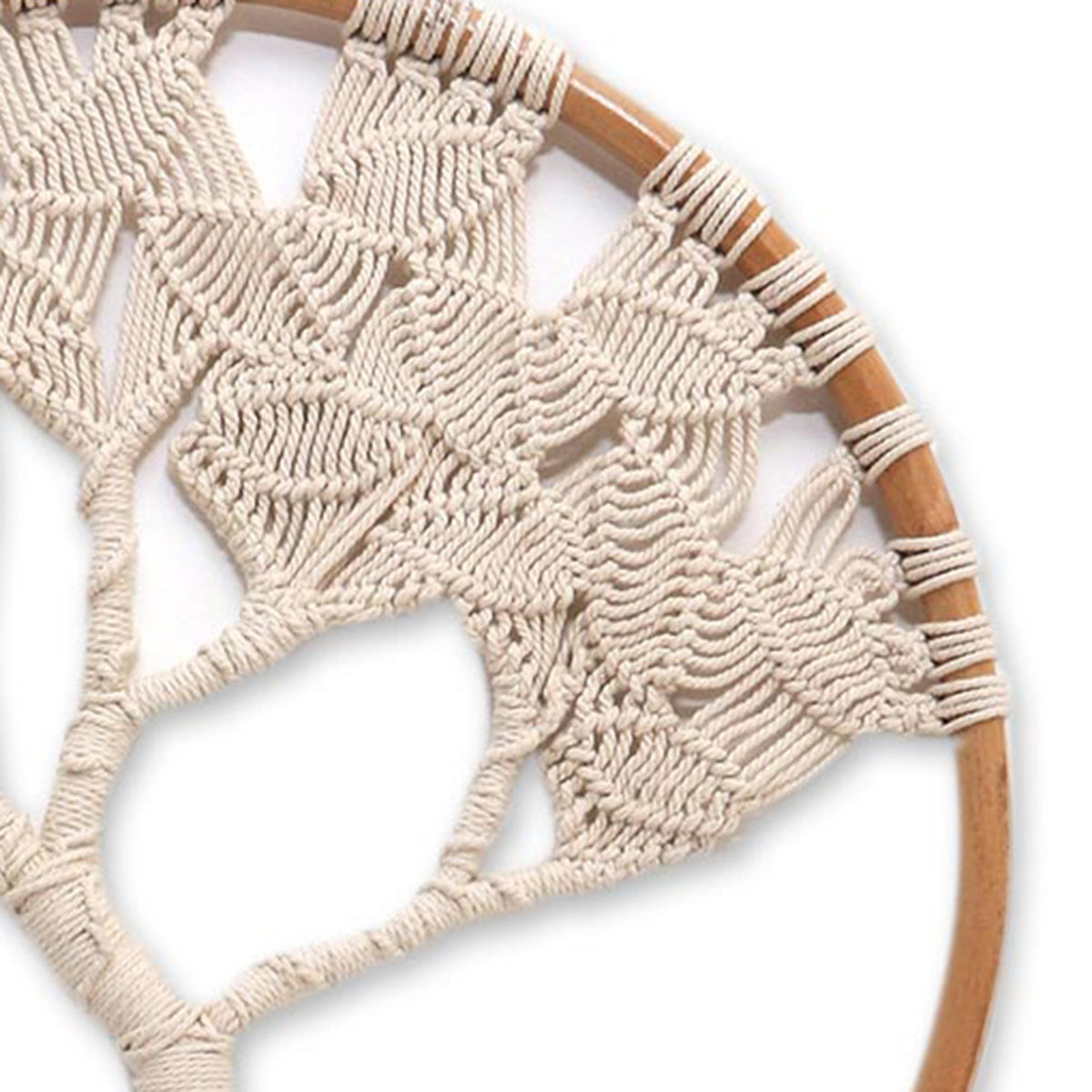Deep Roots, Strong Branches - a Handcrafted Ivory Macrame Tree Wall Hanging Home Decor