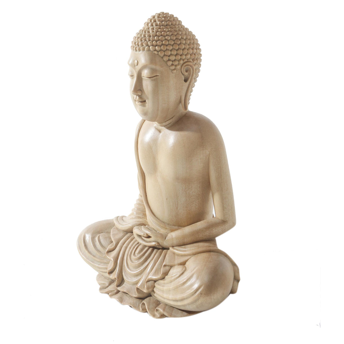 Buddha Affirms - a Handmade Crocodile Wood Buddha Sculpture