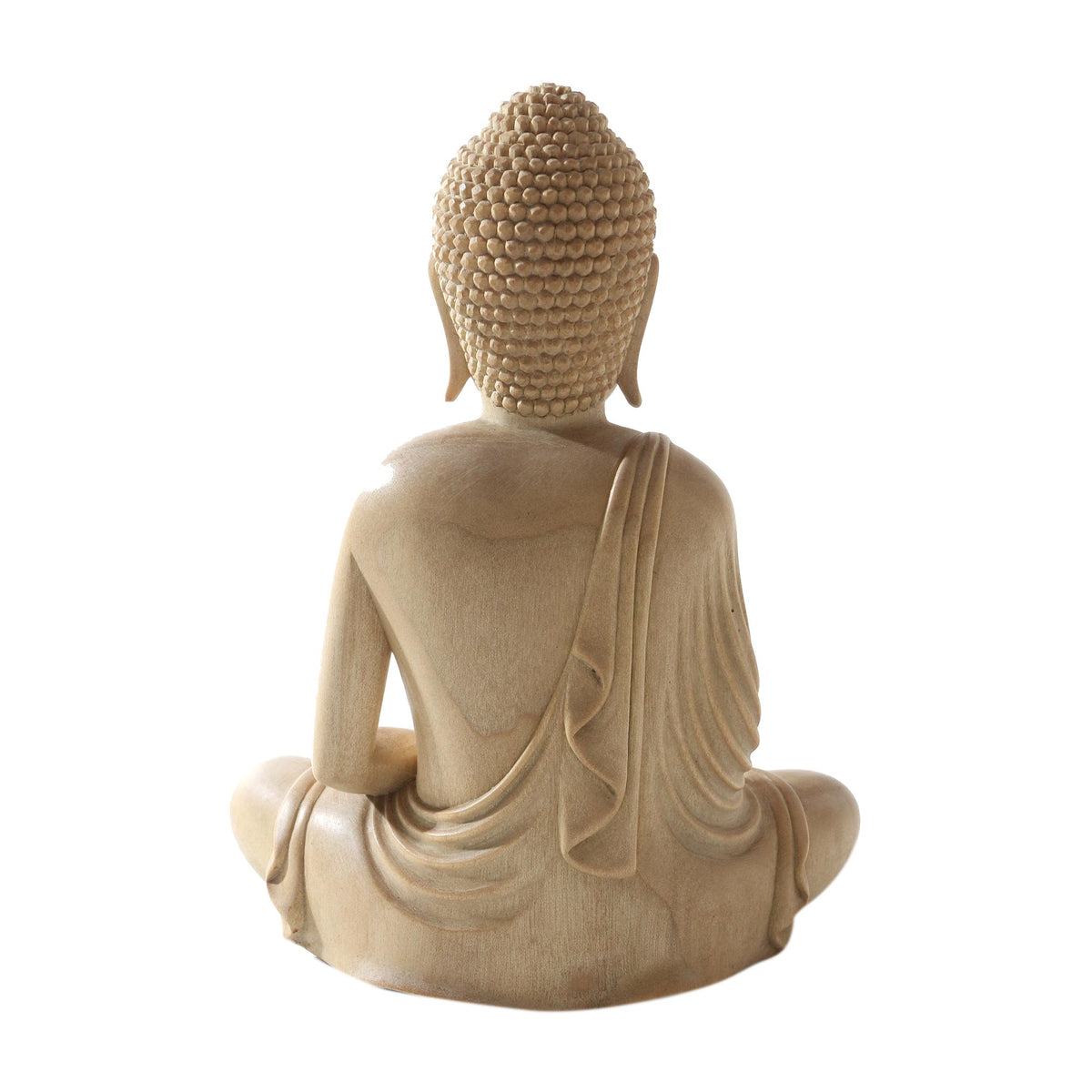 Buddha Affirms - a Handmade Crocodile Wood Buddha Sculpture