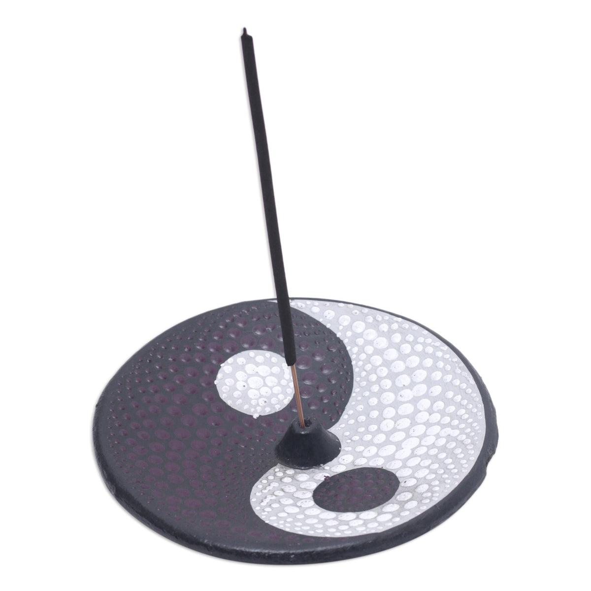 Yin Yang Ceramic Incense Holder, 'Yin Yang'