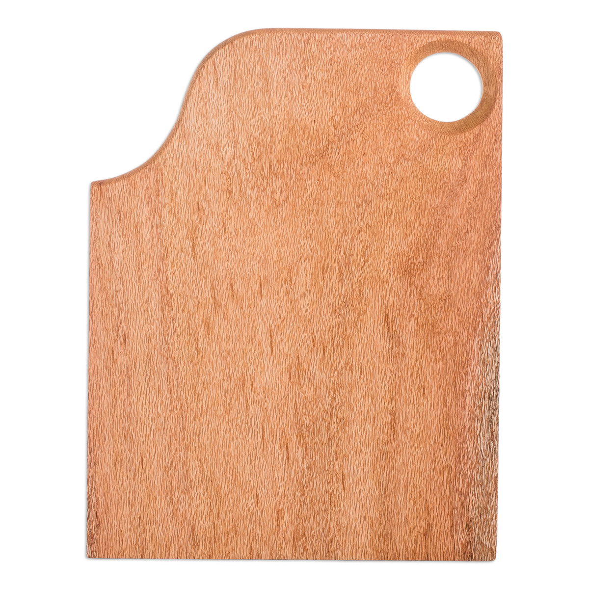 Handcrafted Brown Oak Wood Cutting or Serving Board