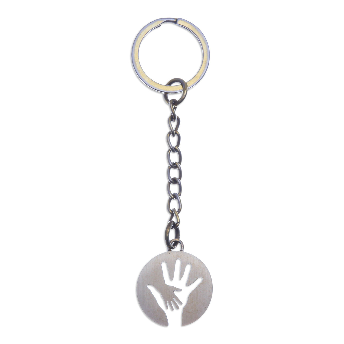 Inspirational Brass Key Chain with Brushed-Satin Finish