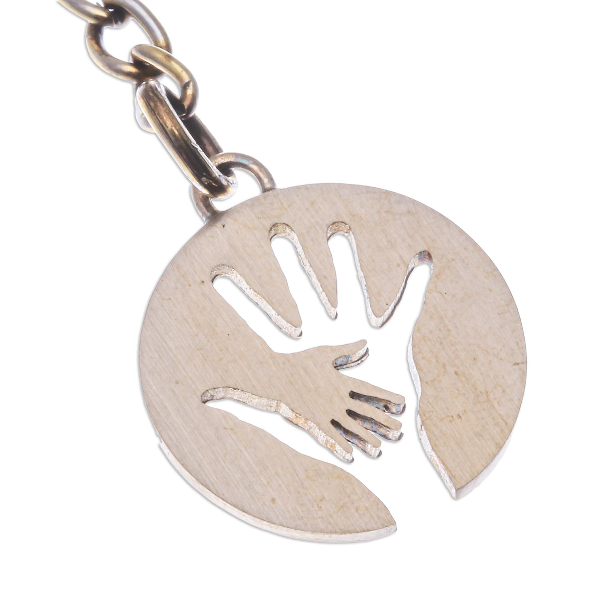 Inspirational Brass Key Chain with Brushed-Satin Finish
