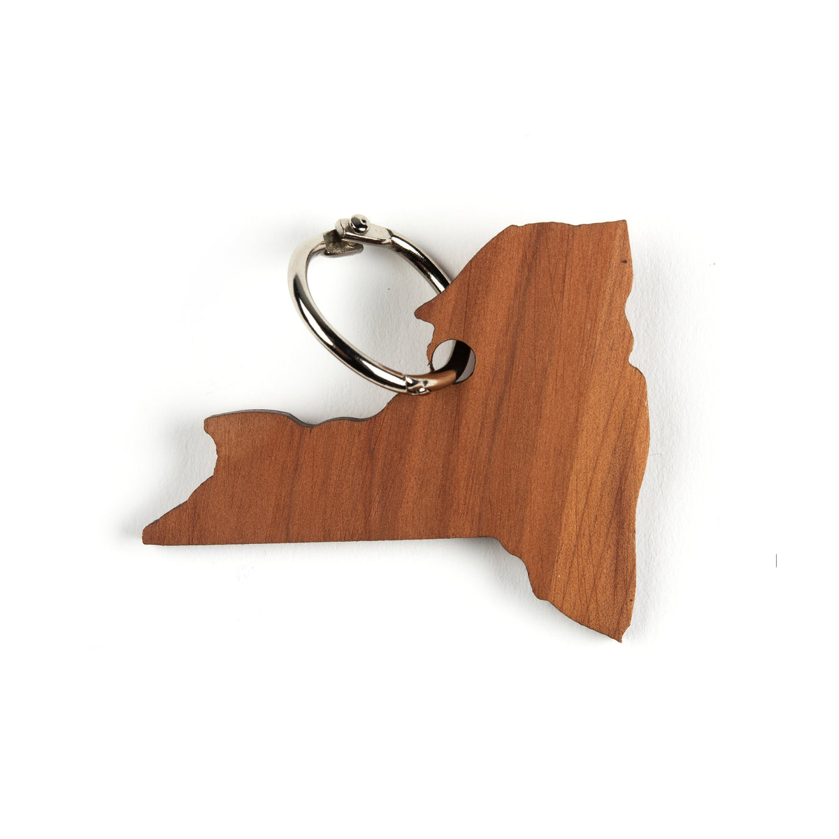 New York State Wood Keychain