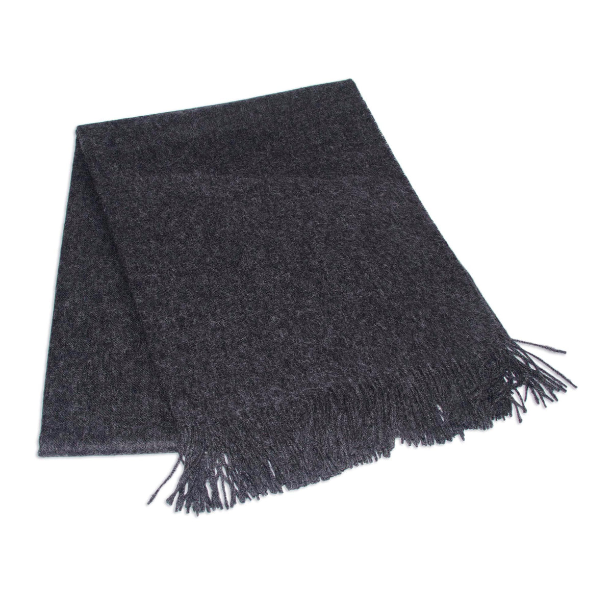 Cozy Dark Gray 100% Alpaca Throw