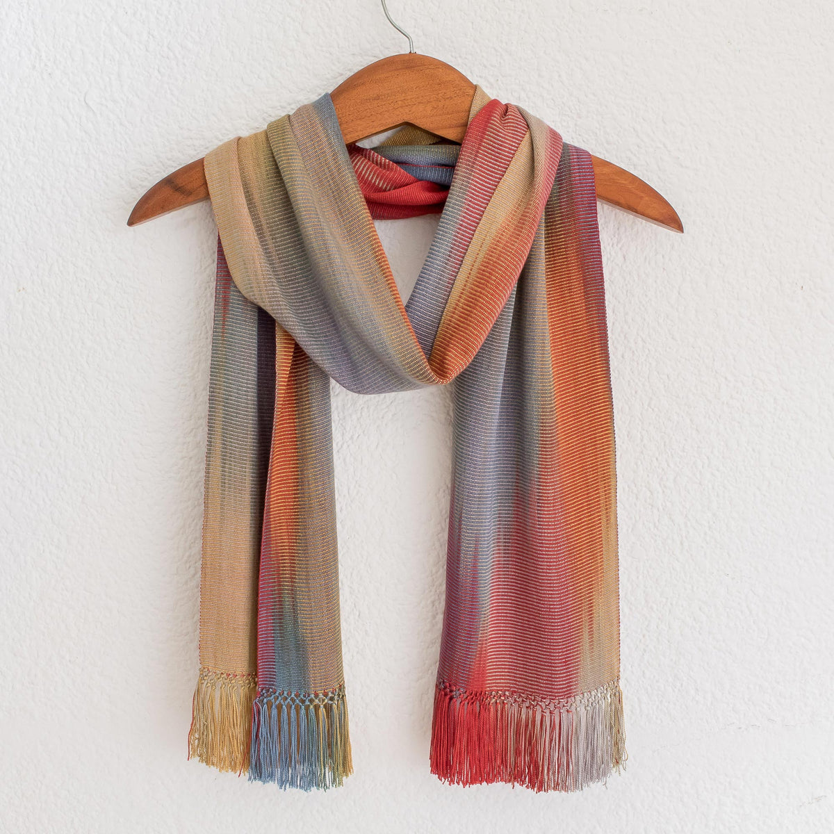 Rayon Scarf Woven by Hand - Solola Afternoon
