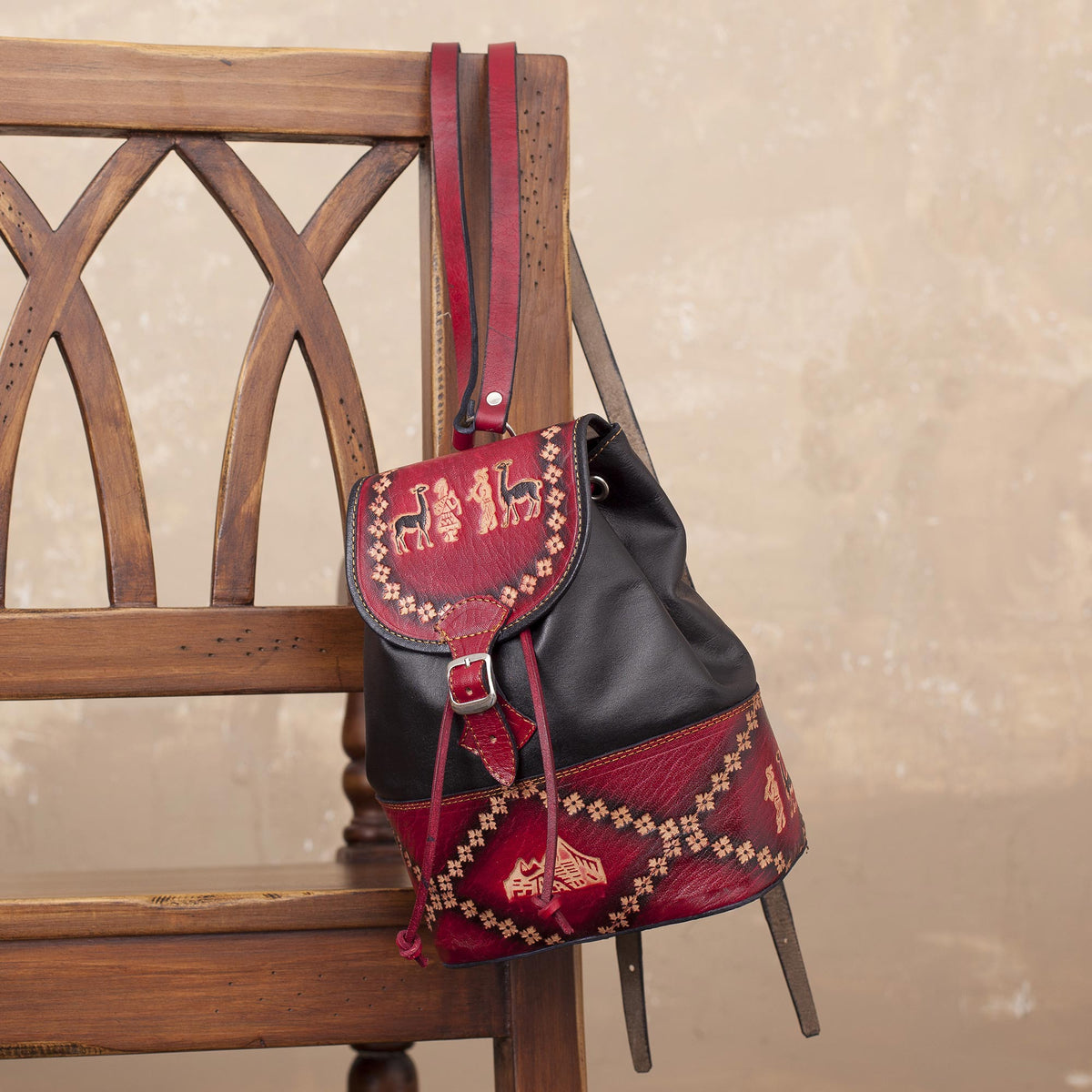 Ancient Elegance Leather Backpack