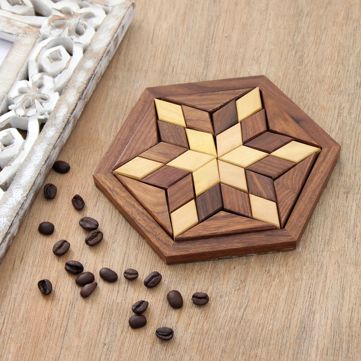 Rhombus Star Wood Puzzle
