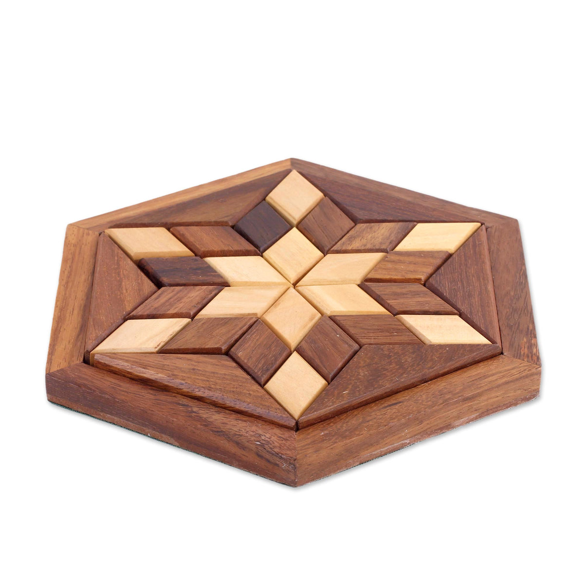 Rhombus Star Wood Puzzle