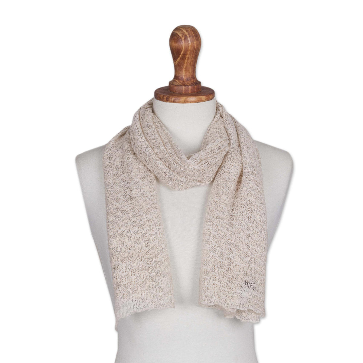 Champagne Gossamer 100% Baby Alpaca Scarf