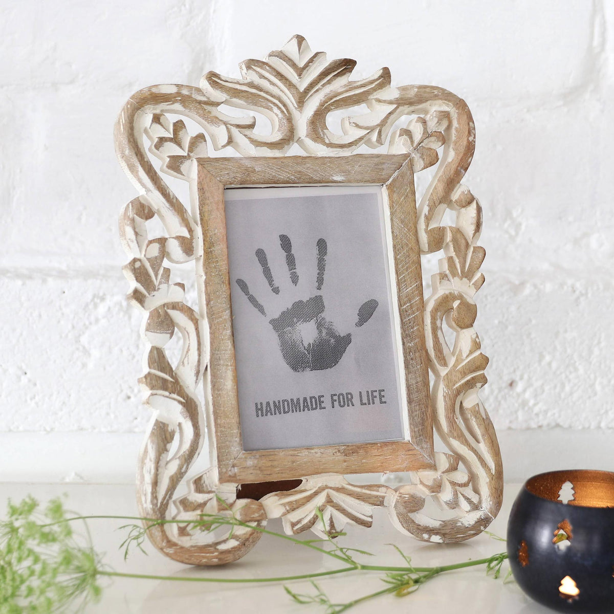 Frosted Foliage Wood Photo Frame (4X6)