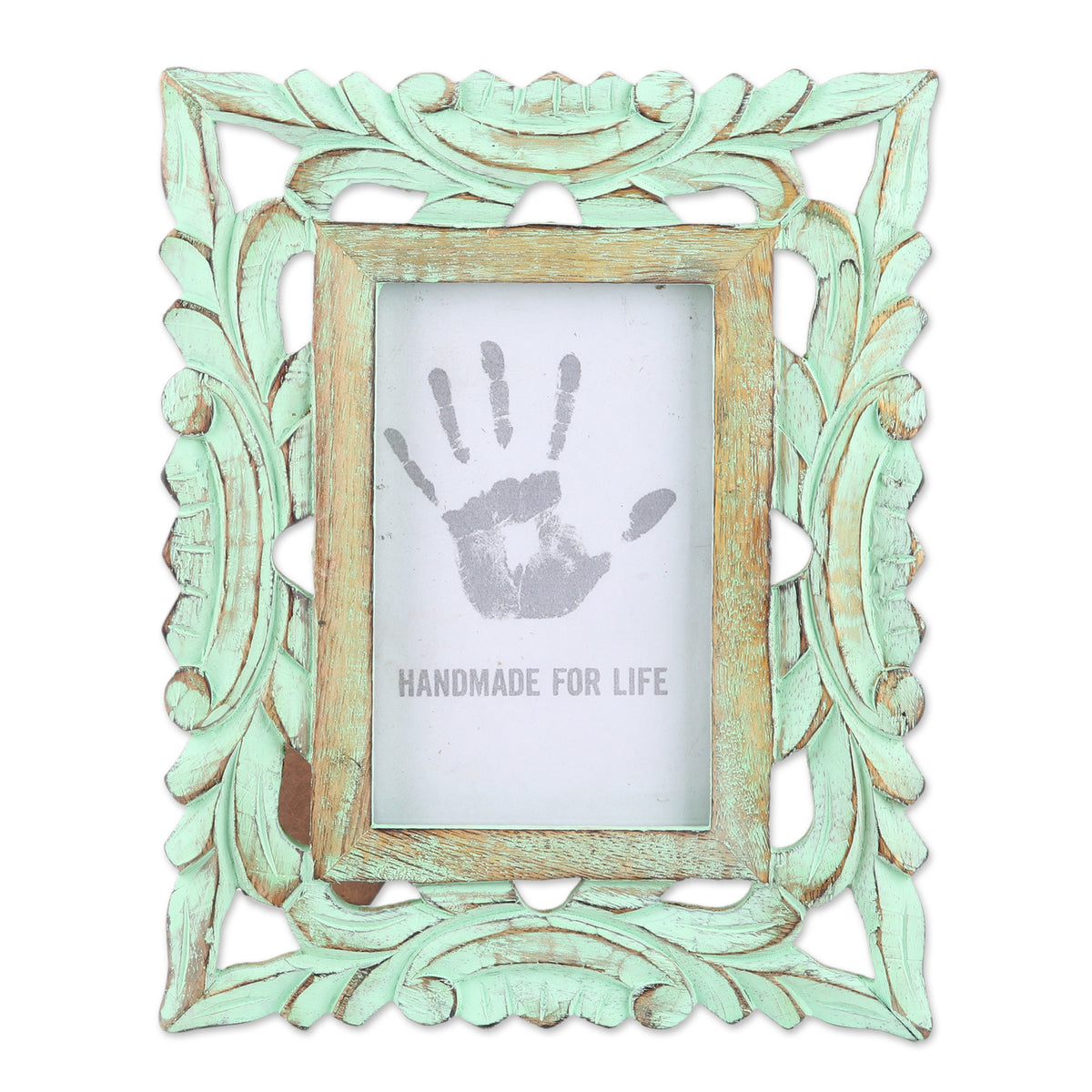 Majestic Leafy Vines Wood Photo Frame (4X6)