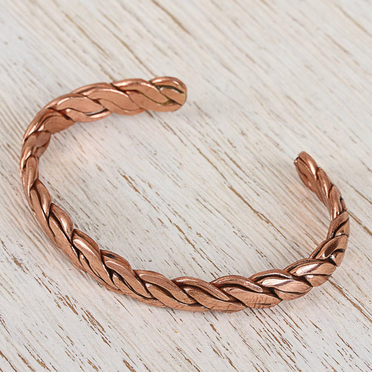 Braided Copper Cuff Bracelet - Brilliant Bond