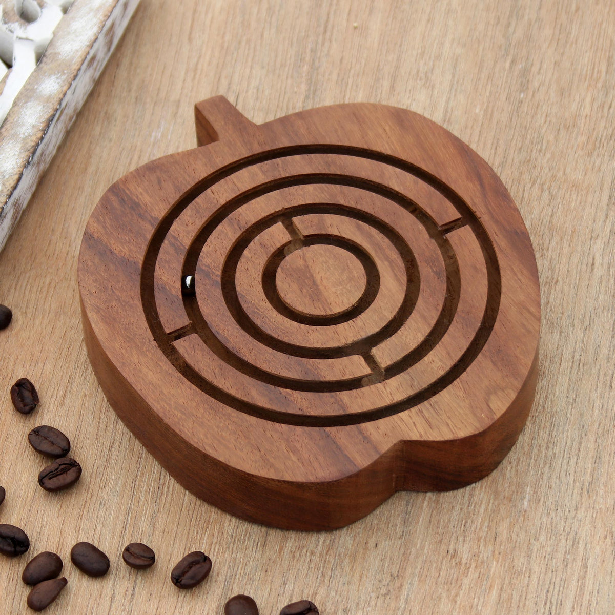 Apple Connection Wood Maze Game