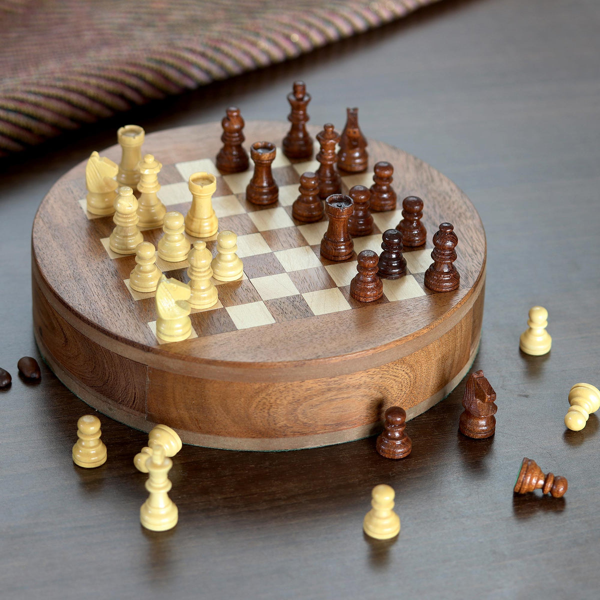 Fun Times Mini Wood Chess Set