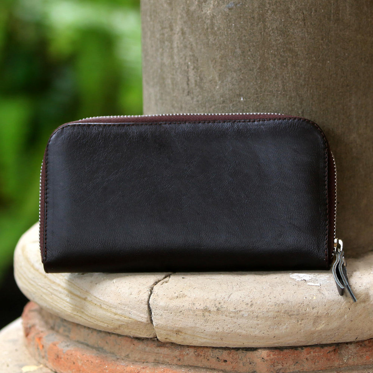 Solid Leather Clutch - Polosan Espresso