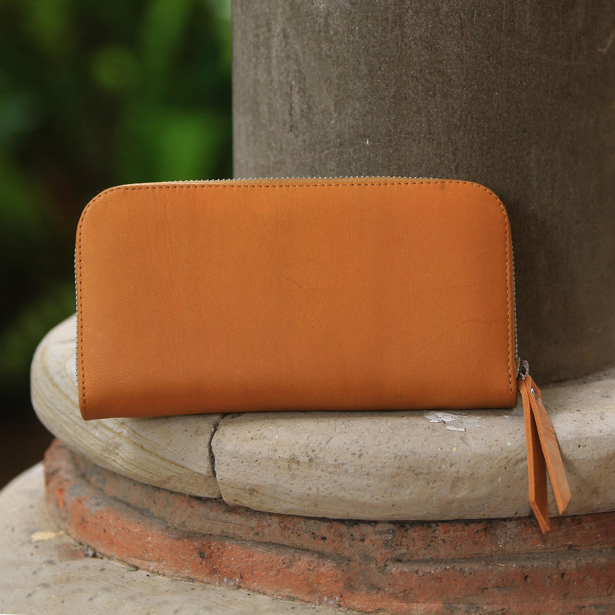 Solid Leather Clutch - Polosan Sunrise
