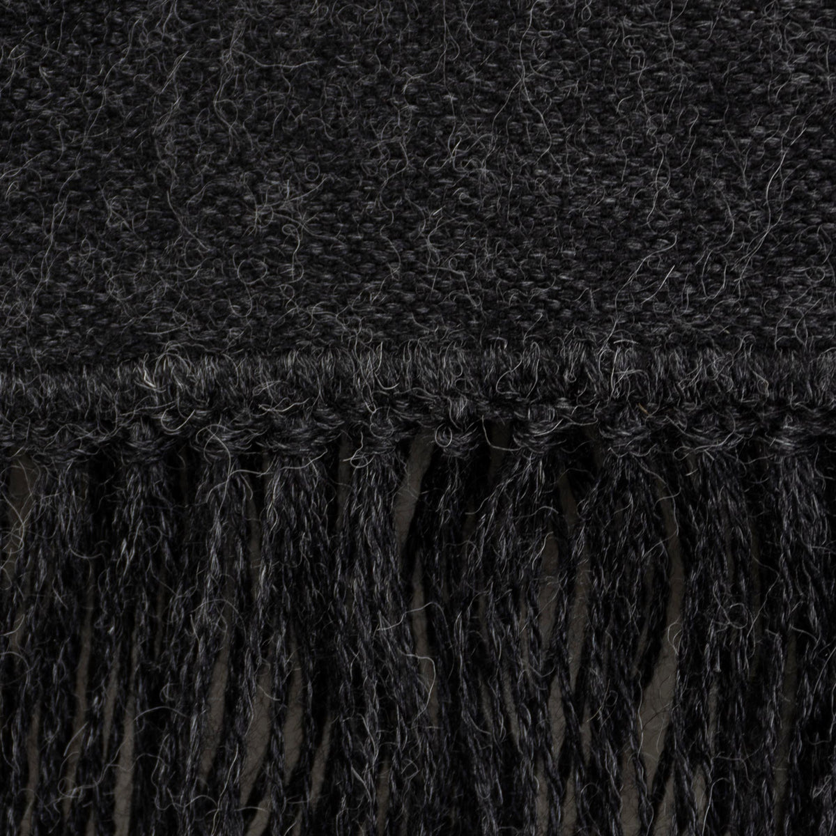 Winter Chic In Graphite Alpaca Blend Scarf