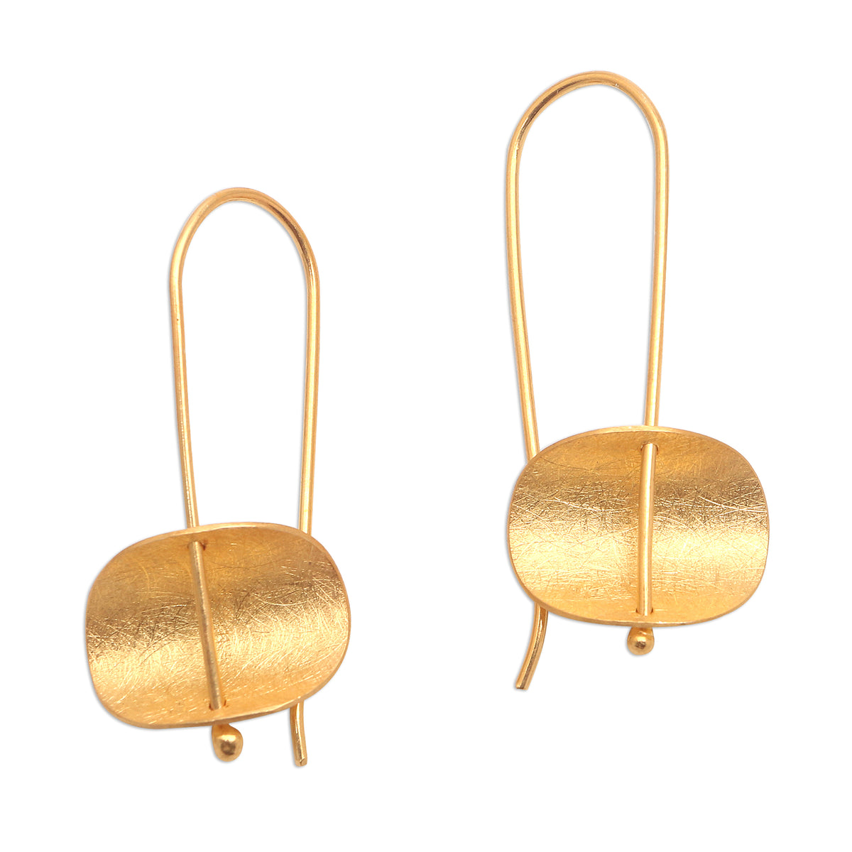 18k Gold Plated Sterling Silver Drop Earrings - Urban Minimalism